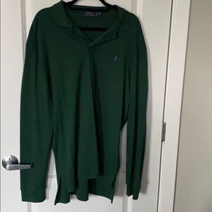Long-Sleeve Green Polo - Polo Ralph Lauren